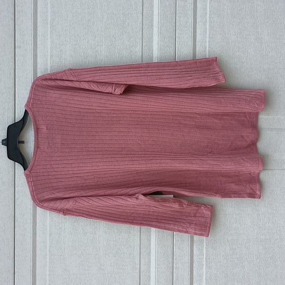 Jessica Stevens Victor Rose Pink Cashmere Look & Feel Sweater Size Medium NWT - Picture 7 of 7